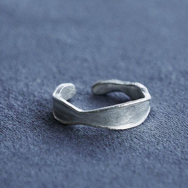 SALE E PEPE Sterling Silver/Gold Plated Petal Ring SEP-SP02F03-YIN Silver (SP02F03 SP02F04)